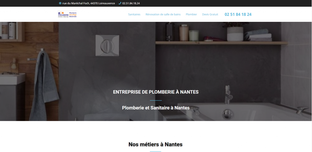 Site Artisan Plombier Nantes